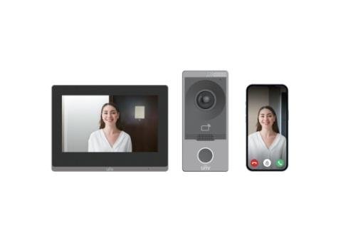 UNV Villa Video Intercom Kit (One Button Door Station, Indoor Station, Power Supply)