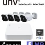 UNV 5MP 4 Channel IP CCTV Kit - 4 Cameras