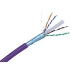 Purple Color CAT6 FTP 23AWG 0.57mm Bare Copper PVC Indoor