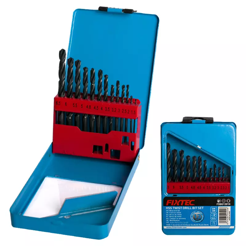 FDBG1301K-800-800 FIXTEC 13 PCS HSS TWIST DRILL BITS SET - Image 1